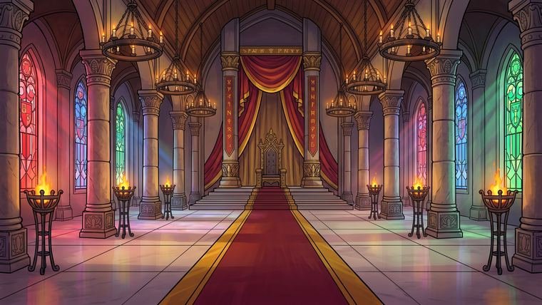 Comic/cartoon throne room background