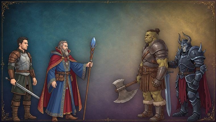 Comic/cartoon side-view battle sprites facing each other