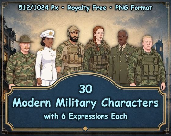 Military characters pack cover