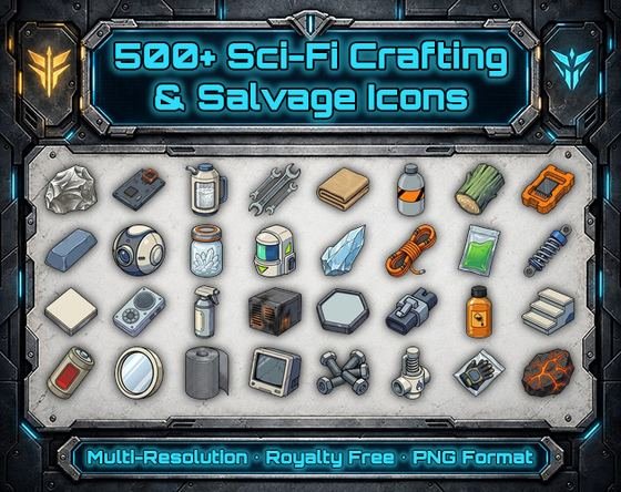 Crafting and salvage icons pack cover