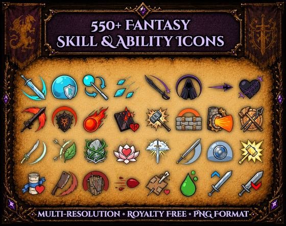 Skill and ability icons pack cover