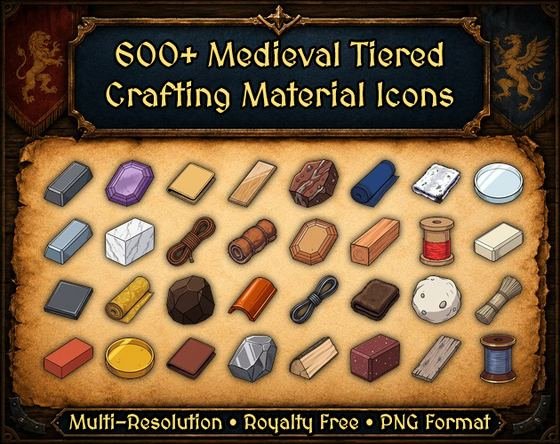 Tiered crafting materials pack cover