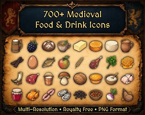 Food and drink icons pack cover