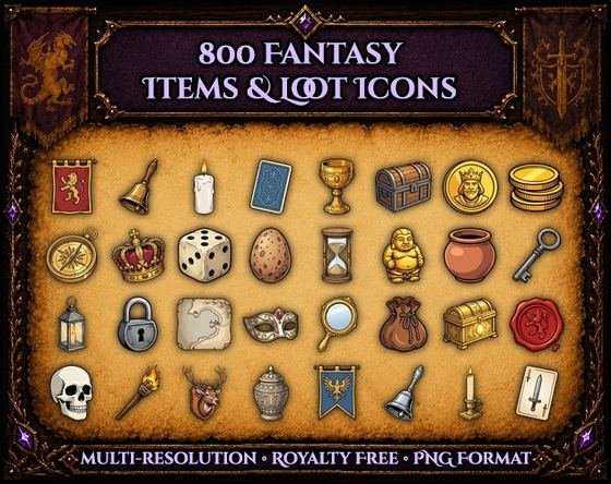 Items and loot icons pack cover